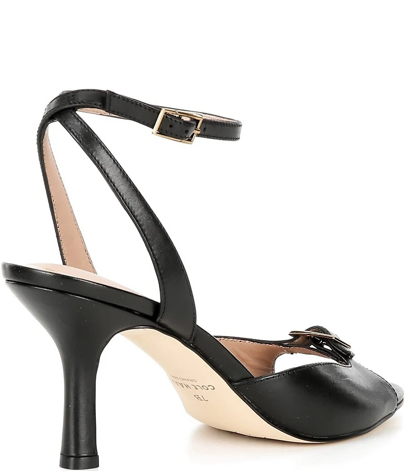 Cole Haan Annalise Leather Ankle Strap Buckled Dress Sandals