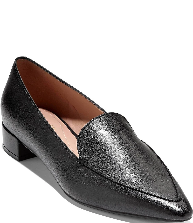 Cole Haan Beatrice Leather Pointed Toe Loafers