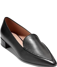 Cole Haan Beatrice Leather Pointed Toe Loafers