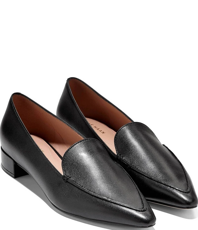 Cole Haan Beatrice Leather Pointed Toe Loafers