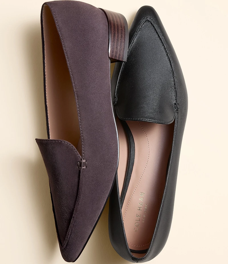 Cole Haan Beatrice Leather Pointed Toe Loafers