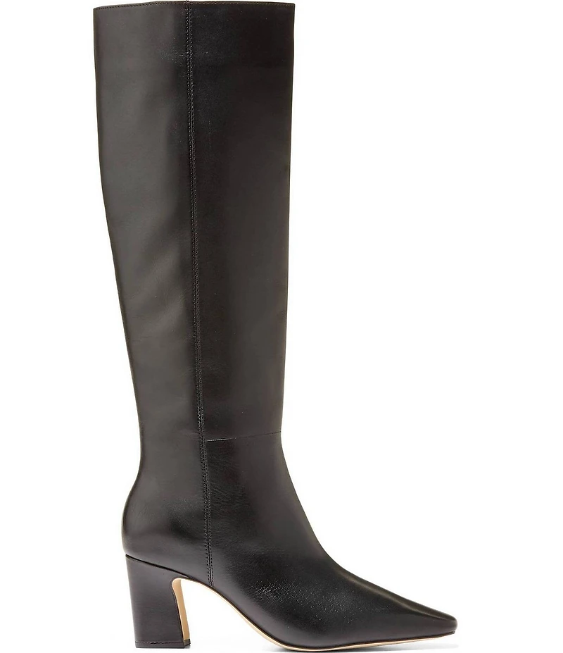 Cole Haan Blanche Tall Leather Block Heel Boots