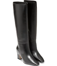Cole Haan Blanche Tall Leather Block Heel Boots
