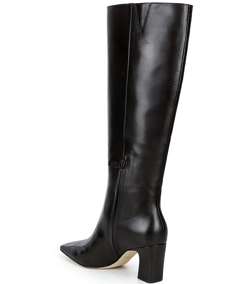 Cole Haan Blanche Tall Leather Block Heel Boots
