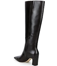 Cole Haan Blanche Tall Leather Block Heel Boots