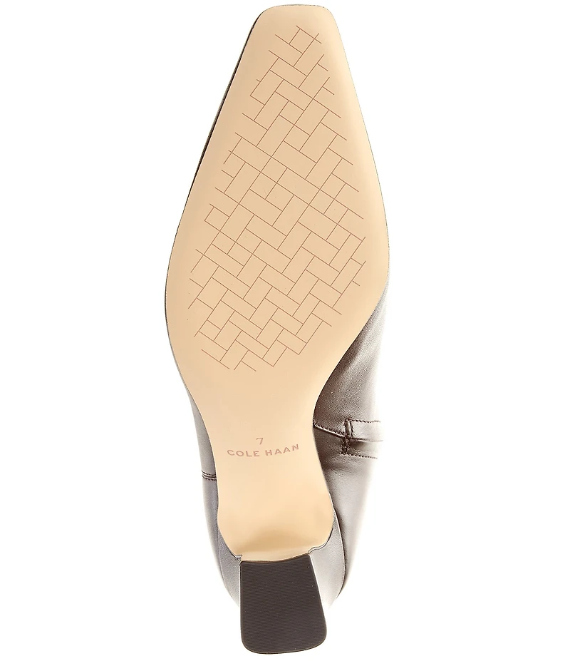 Cole Haan Blanche Tall Leather Block Heel Boots