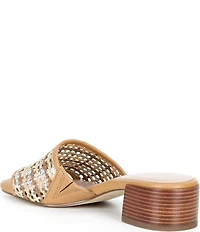 Cole Haan Calli Single Band Woven Leather Block Heel Sandals