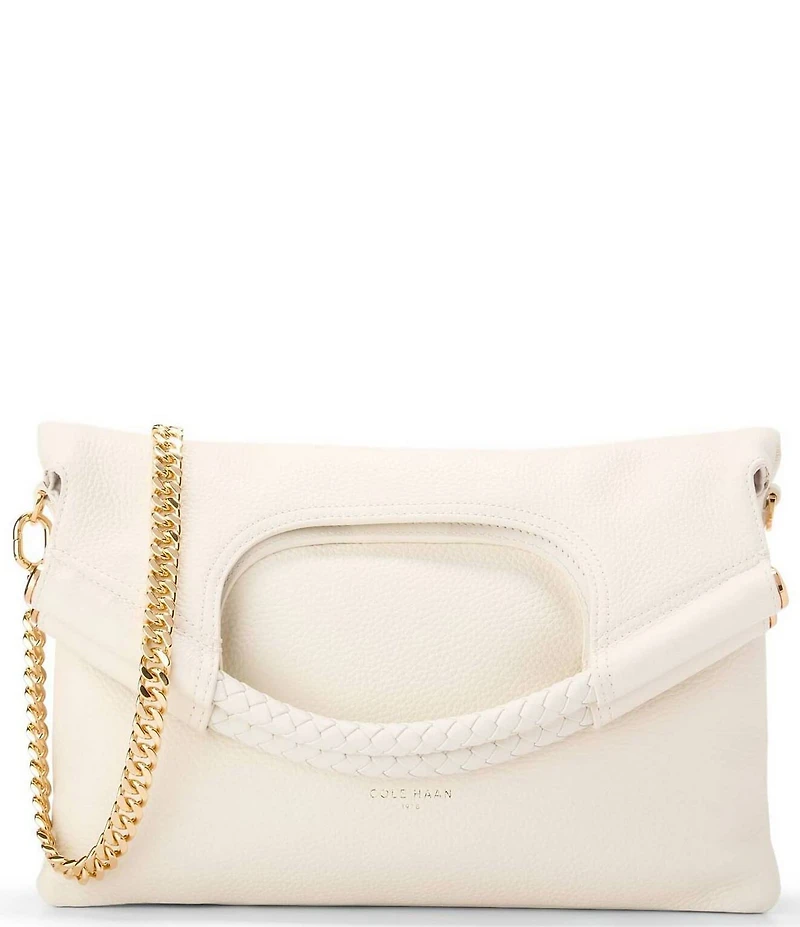 Cole Haan Carolyn Leather Foldover Chain Tote Bag