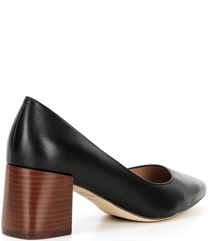 Cole Haan Cassandra Leather Stacked Block Heel Pumps