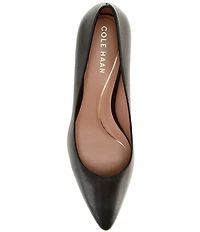 Cole Haan Cassandra Leather Stacked Block Heel Pumps