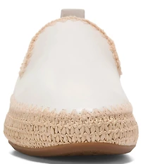 Cole Haan Cloud Feel Asbury Leather Raffia Slip On Loafers