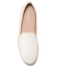 Cole Haan Cloud Feel Asbury Leather Raffia Slip On Loafers