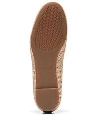 Cole Haan Cloud Feel Asbury Leather Raffia Slip On Loafers