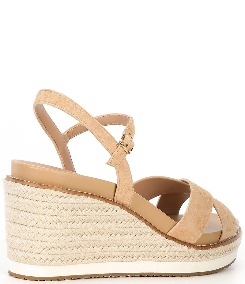 Cole Haan CLOUDFEEL Silvee Suede Platform Wedge Espadrille Sandals