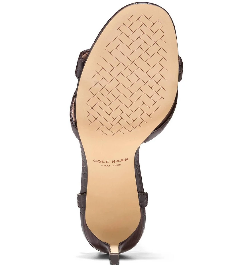 Cole Haan Constantina Croco Print Leather Dress Sandals