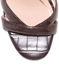 Cole Haan Constantina Croco Print Leather Dress Sandals