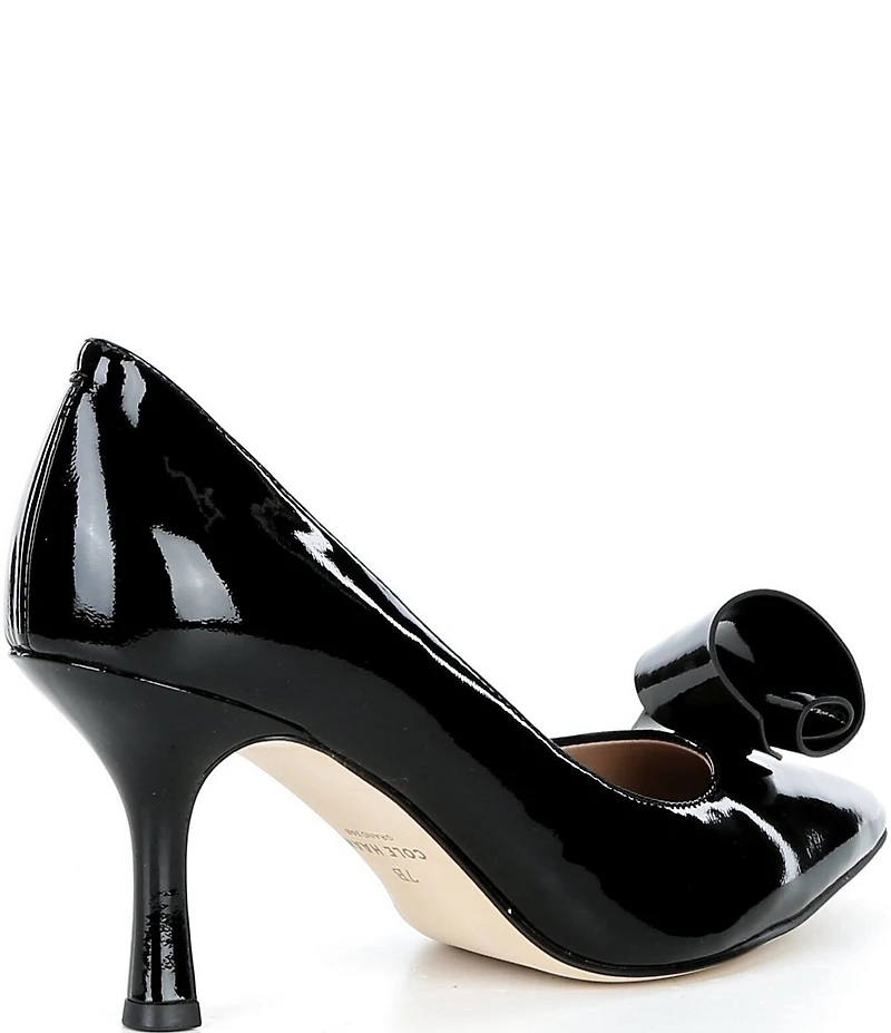Cole Haan Florette Patent Leather Ornamented Pointed Toe Pumps