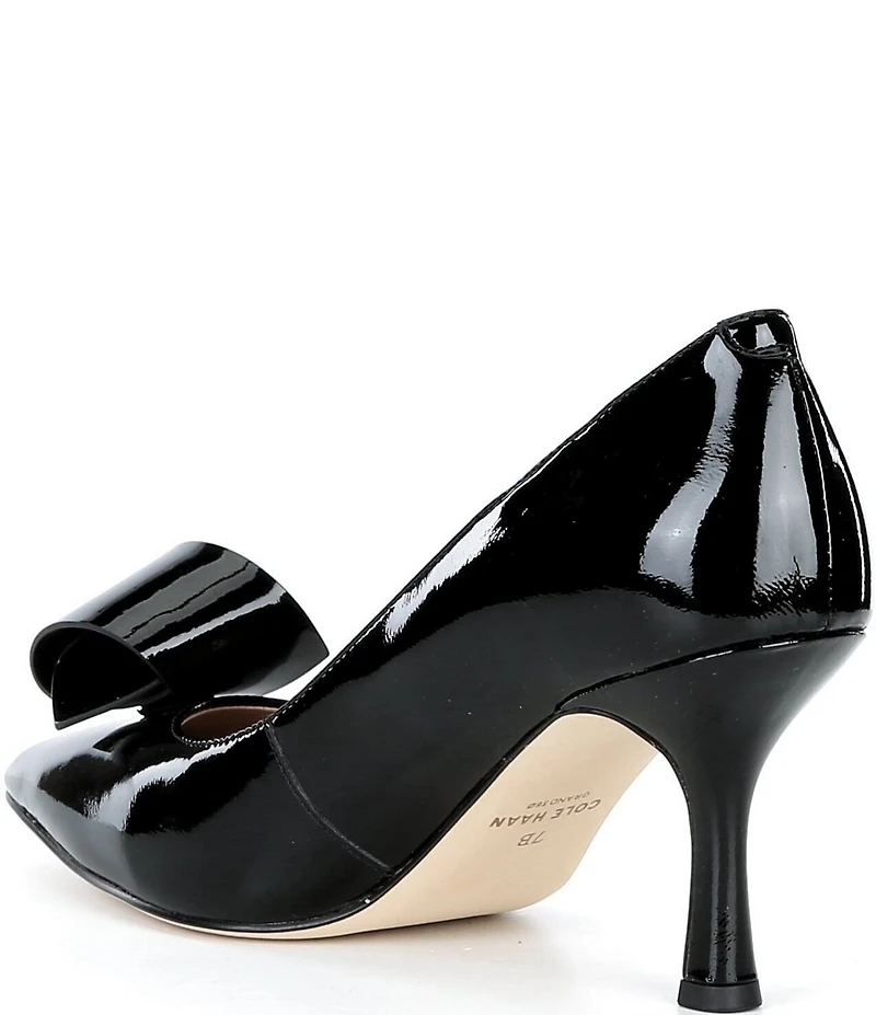 Cole Haan Florette Patent Leather Ornamented Pointed Toe Pumps