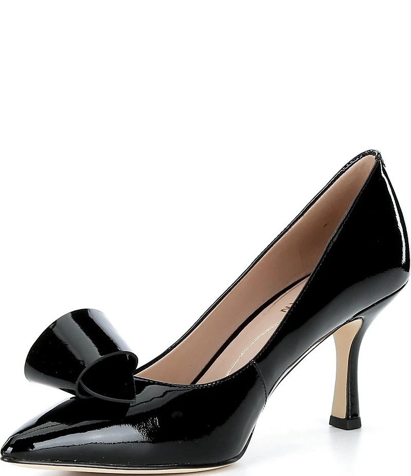 Cole Haan Florette Patent Leather Ornamented Pointed Toe Pumps