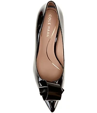 Cole Haan Florette Patent Leather Ornamented Pointed Toe Pumps