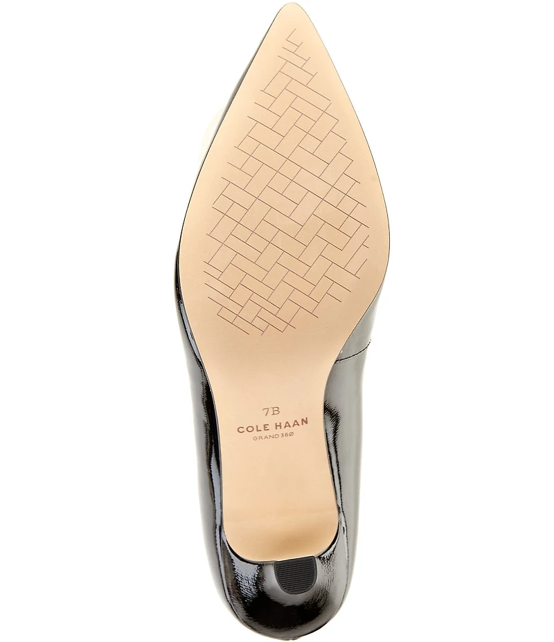 Cole Haan Florette Patent Leather Ornamented Pointed Toe Pumps