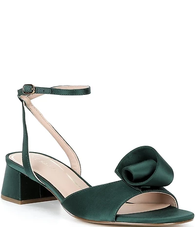 Cole Haan Florette Satin Ornamented Block Heel Dress Sandals