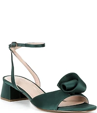 Cole Haan Florette Satin Ornamented Block Heel Dress Sandals