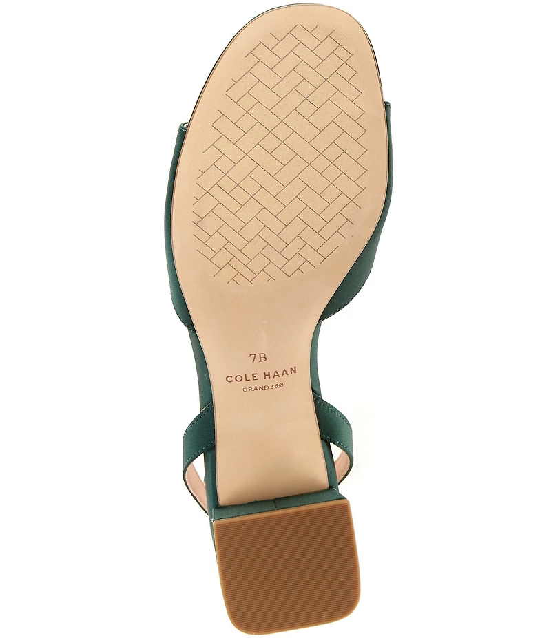 Cole Haan Florette Satin Ornamented Block Heel Dress Sandals