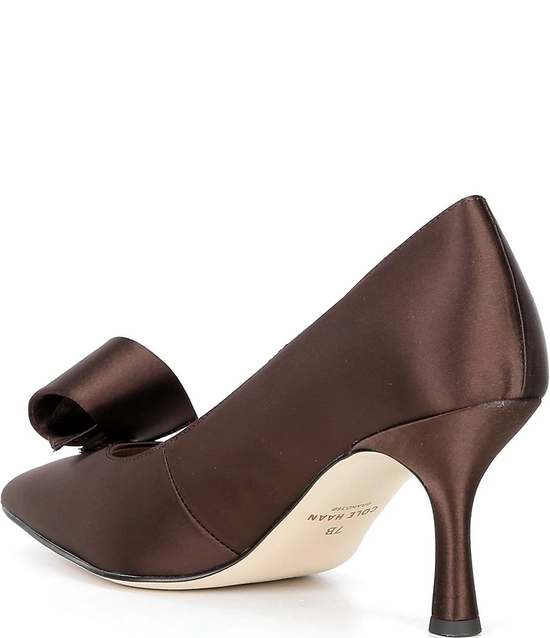 Cole Haan Florette Satin Ornamented Pointed Toe Pumps