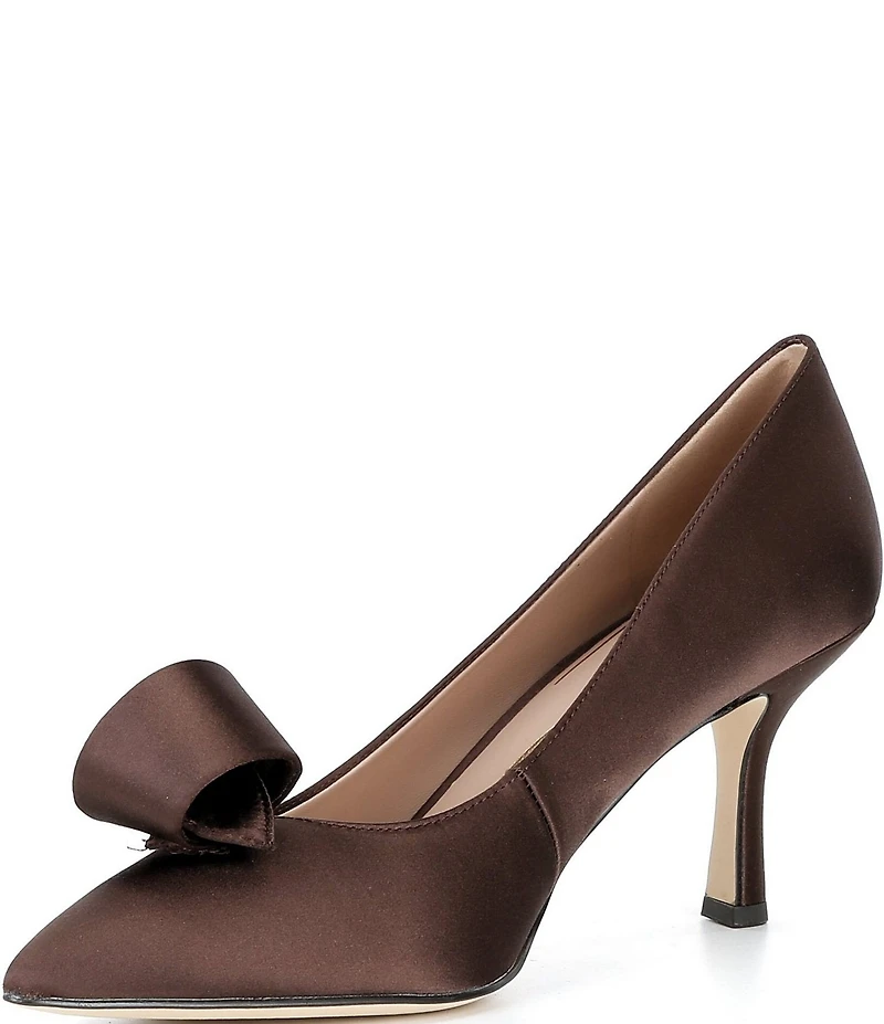 Cole Haan Florette Satin Ornamented Pointed Toe Pumps