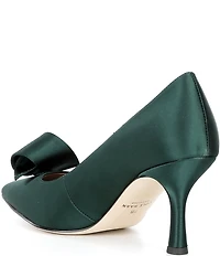 Cole Haan Florette Satin Ornamented Pointed Toe Pumps