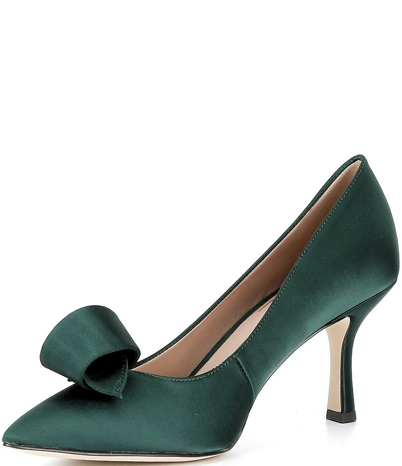 Cole Haan Florette Satin Ornamented Pointed Toe Pumps