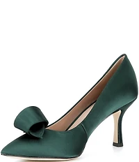 Cole Haan Florette Satin Ornamented Pointed Toe Pumps