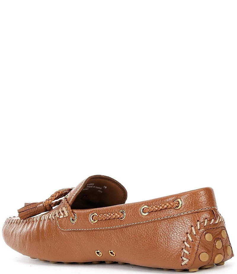 Cole Haan Gissella Leather Tassel Driver Loafers