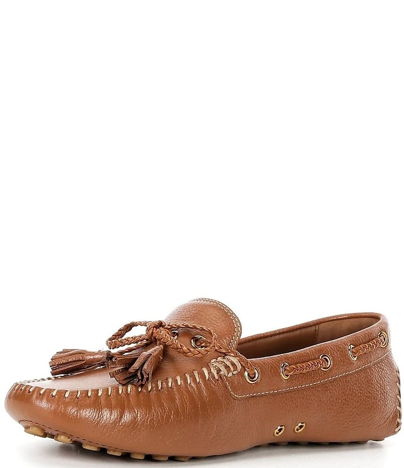 Cole Haan Gissella Leather Tassel Driver Loafers