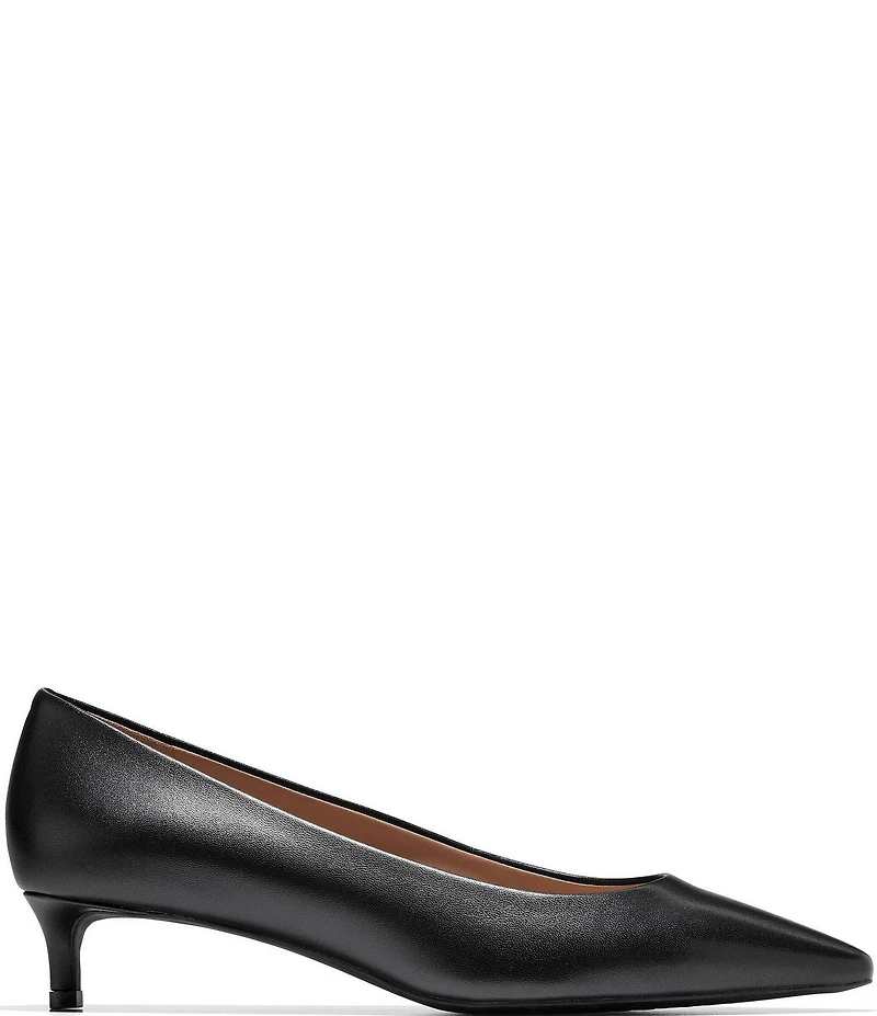 Cole Haan Go-To Jocelyn Leather Kitten Heel Pumps