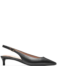 Cole Haan Go-To Jocelyn Leather Kitten Heel Slingback Pumps