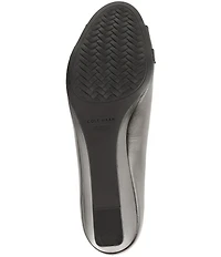 Cole Haan Go-To Malta Leather Peep Toe Bow Wedge Pumps