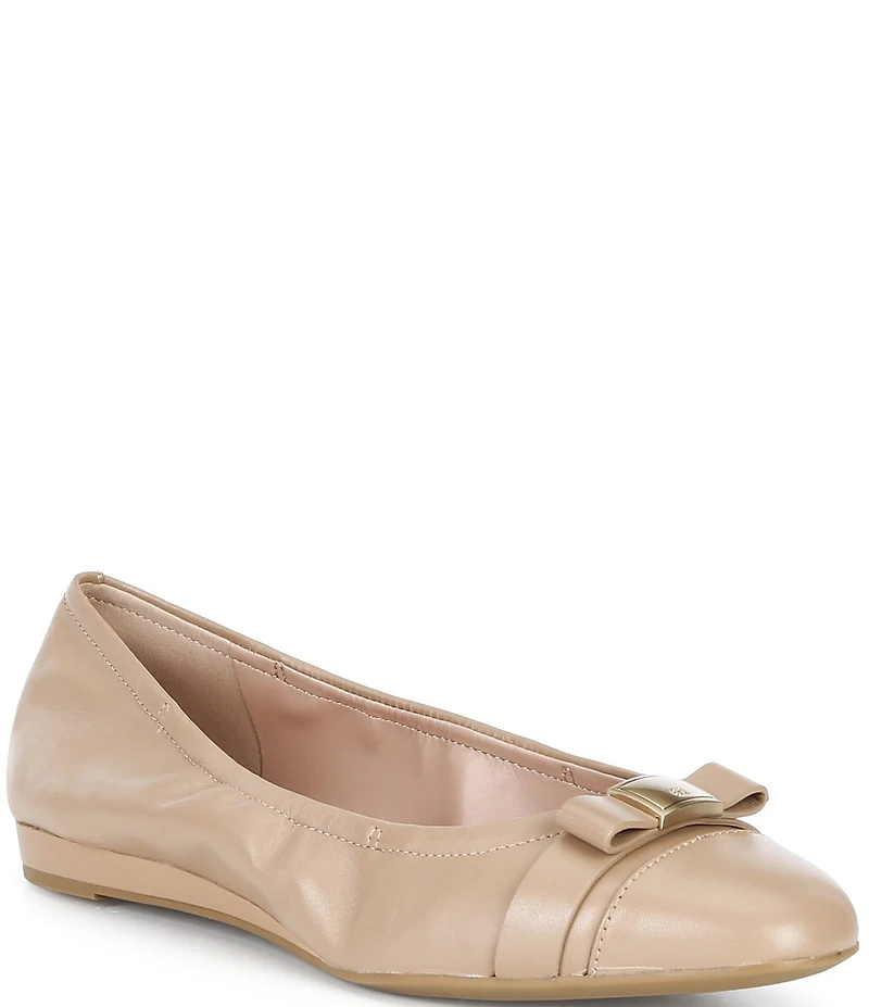 Cole Haan Go-To Tova Bow Leather Ballet Flats