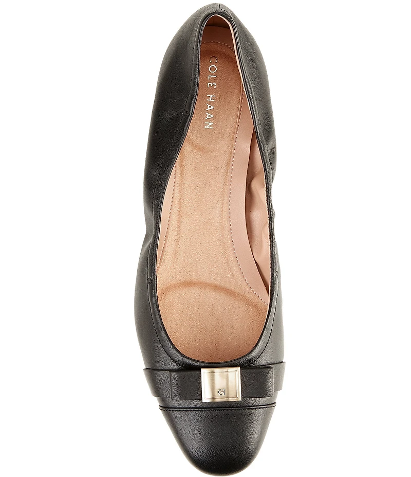 Cole Haan Go-To Tova Leather Bow Ballet Flats