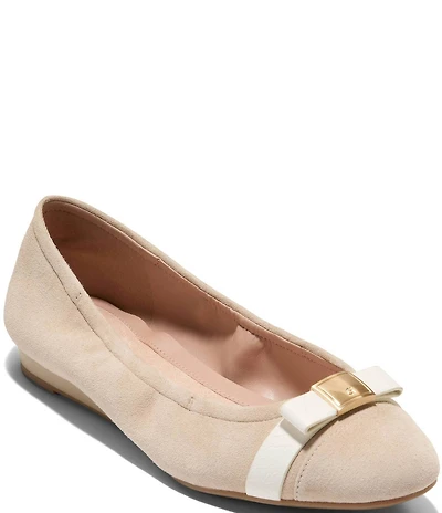 Cole Haan Go-to Tova Suede Ballet Bow Flats