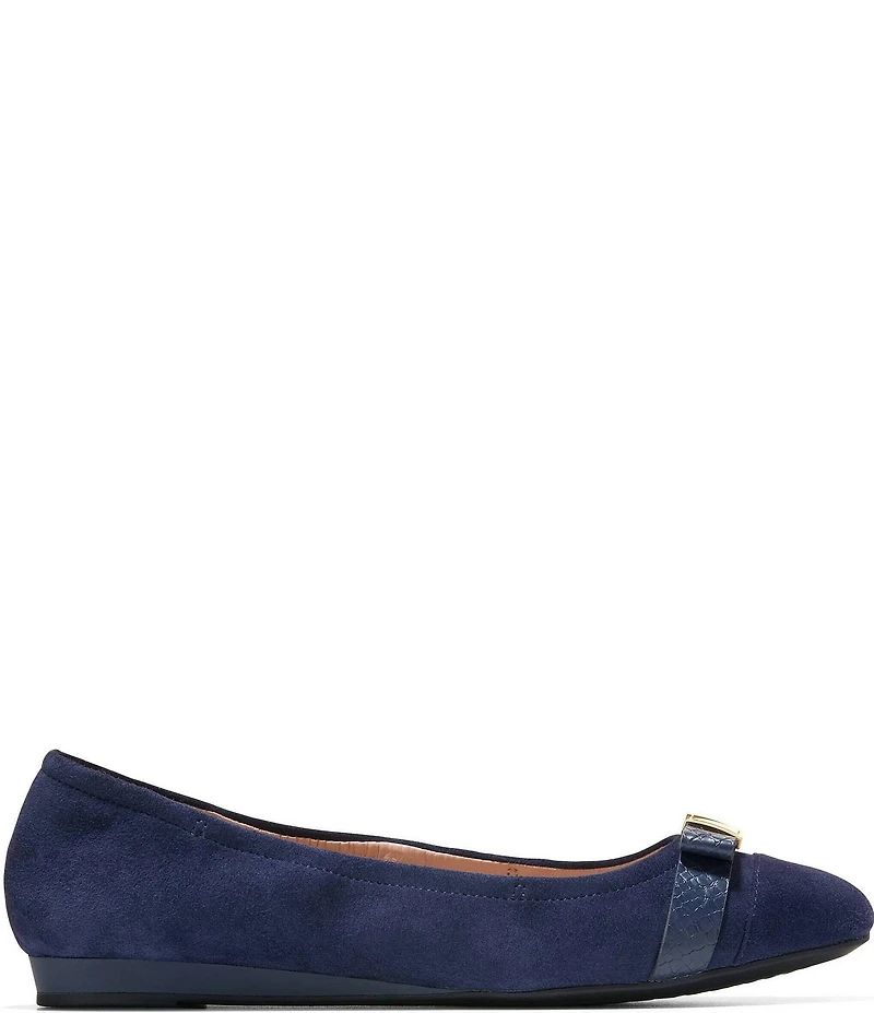 Cole Haan Go-to Tova Suede Bow Ballet Flats