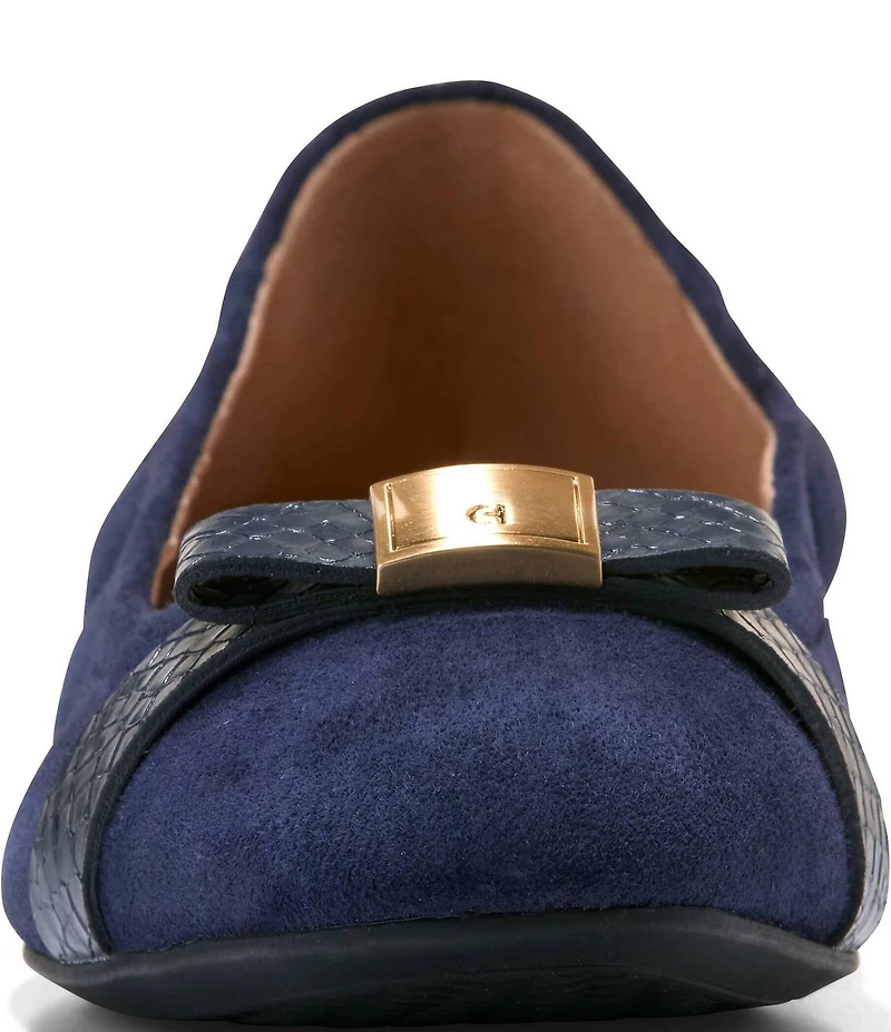 Cole Haan Go-to Tova Suede Bow Ballet Flats