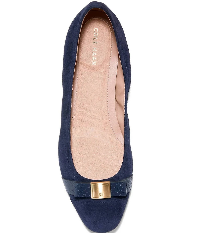 Cole Haan Go-to Tova Suede Bow Ballet Flats