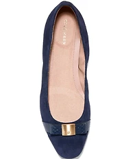 Cole Haan Go-to Tova Suede Bow Ballet Flats