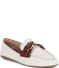 Cole Haan Grand Ambition Alette Canvas Buckle Loafers