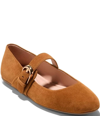 Cole Haan Grand Ambition Alissa Suede Mary Jane Ballet Flats