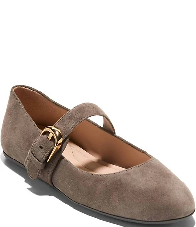Cole Haan Grand Ambition Alissa Suede Mary Jane Ballet Flats
