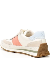 Cole Haan GrandPro Premier Leather and Suede Lace Up Runner Sneakers