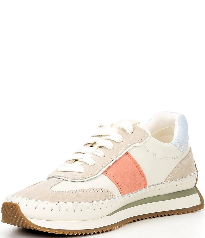 Cole Haan GrandPro Premier Leather and Suede Lace Up Runner Sneakers